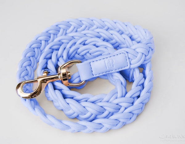 Periwinkle Plaited Dog Lead
