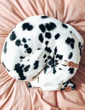 At Dusk Leather Bow Dog Collar