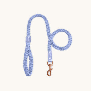 Lilac Plaited Dog Collar