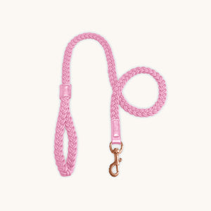 Taffy Pink Plaited Dog Lead