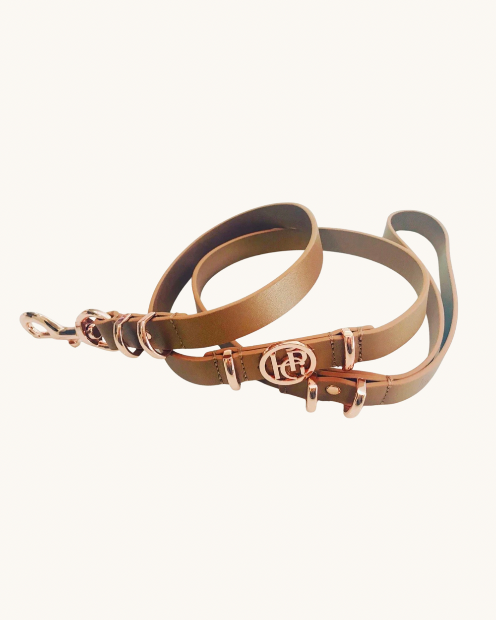 Cinnamon Leather Dog Lead