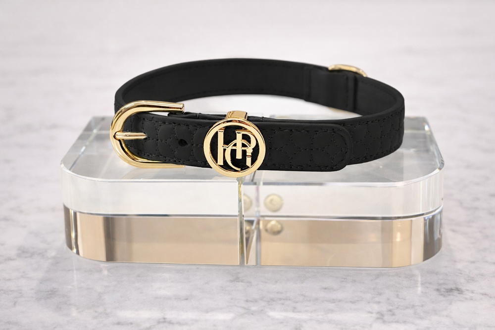 婴儿粉编织狗项圈