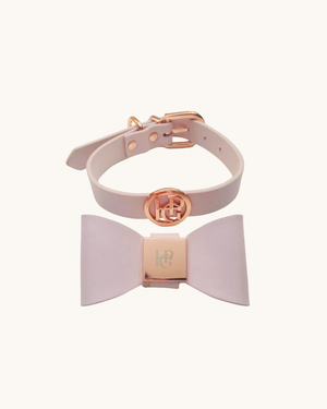 皮革领结-嫩粉红