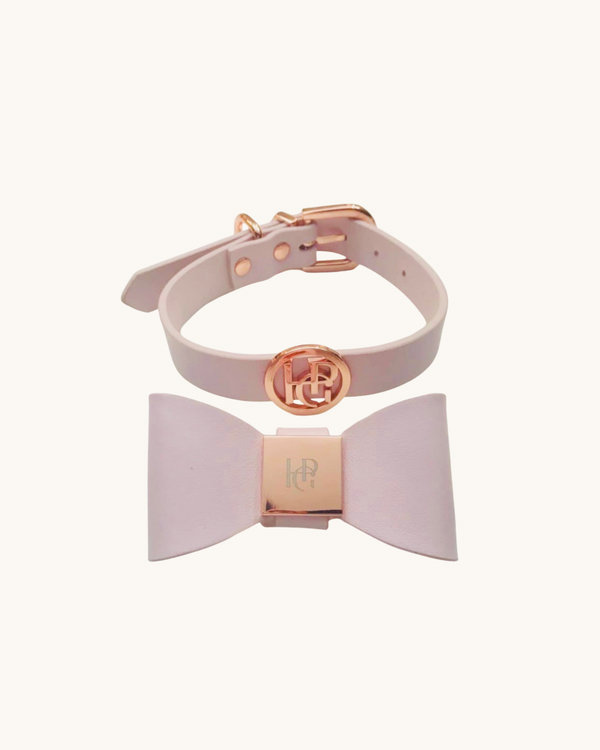 皮革领结-嫩粉红