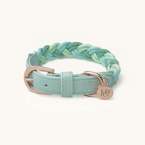 海蓝色编织狗项圈