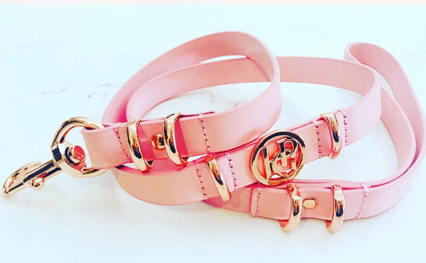 Leather Dog Lead - Peony